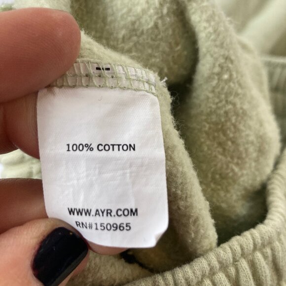 AYR The Sweatpant Womens Small Matcha Green Jogger Cotton Lounge Athleisure Cozy - Picture 6 of 7